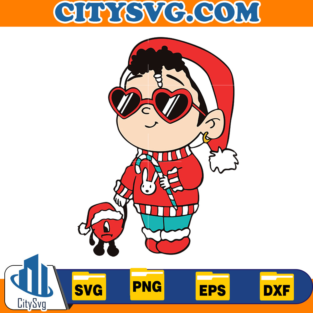 Bad Bunny Christmas Svg