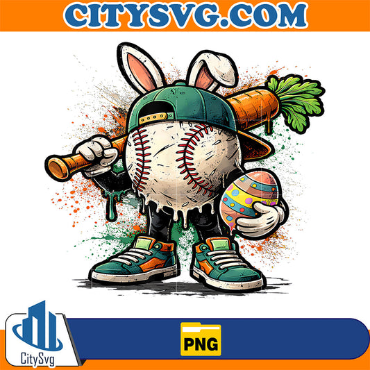 Baseball-Drip-Boys-Easter-Bunny-Baseball-Png