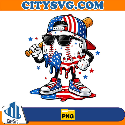 Baseball-Drip-Ice-Cream-Png