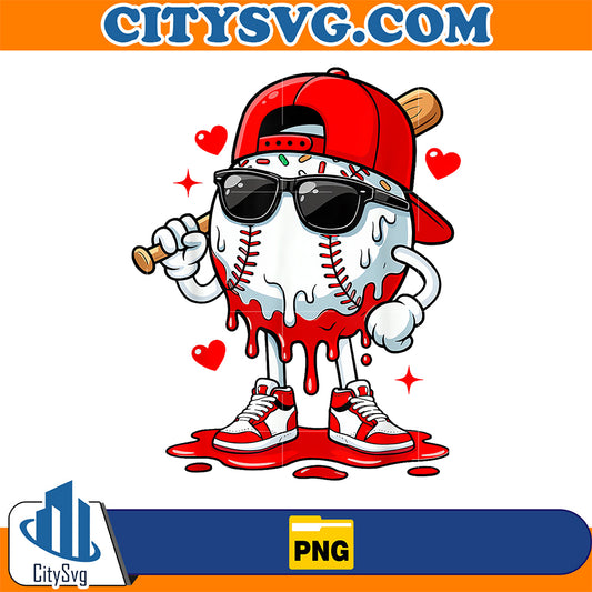 Baseball-Drip-Ice-Cream-Sunglasses-Valentine-Png