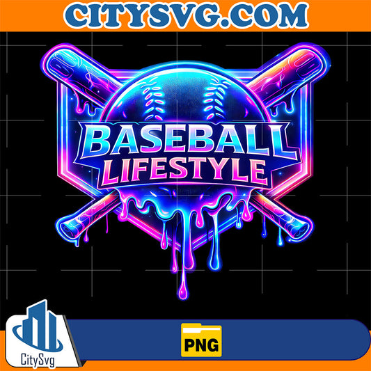 Baseball-Life-Style-101-Apparel-Youth-Drip-Baseball-Png