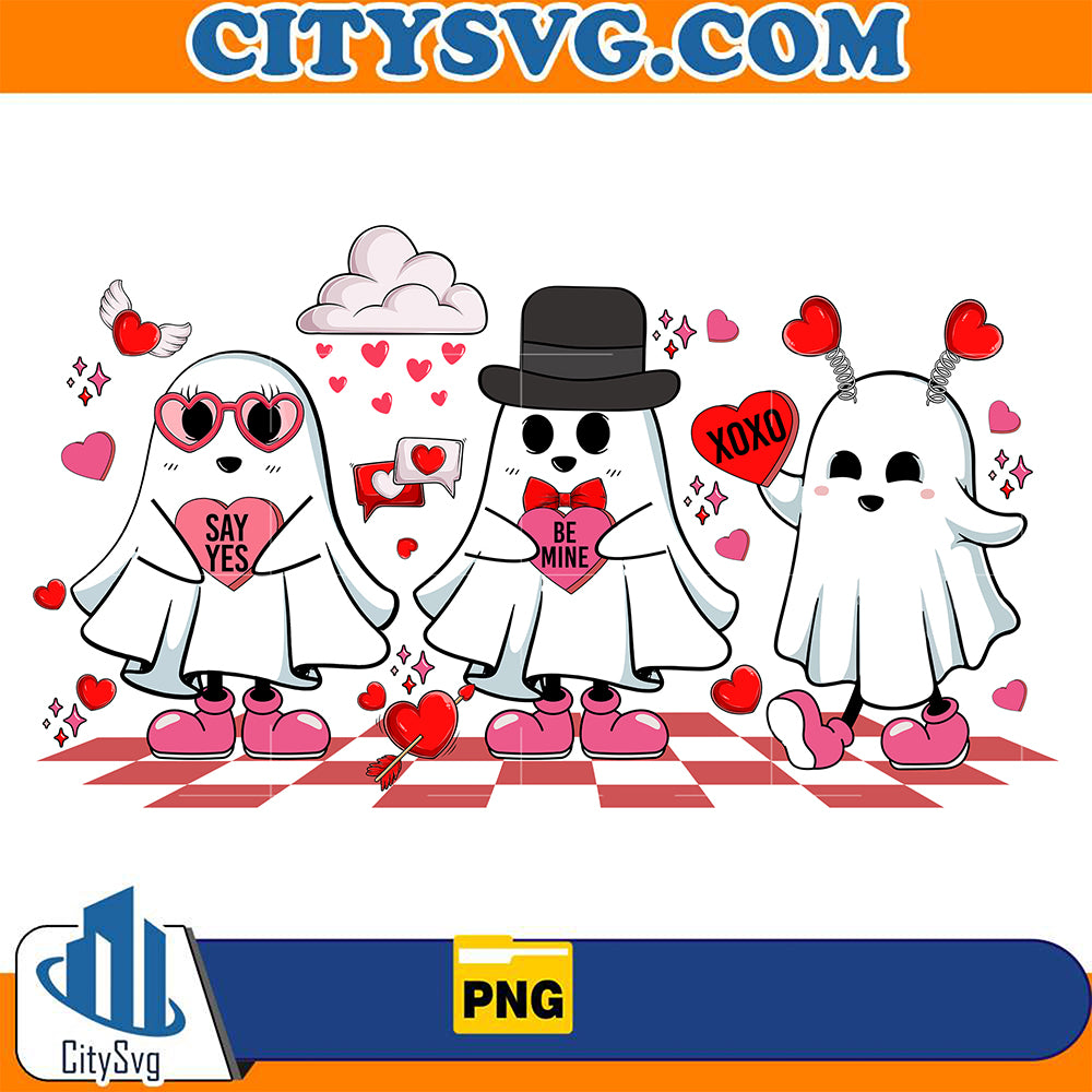 BeMineBooGhostValentinePng