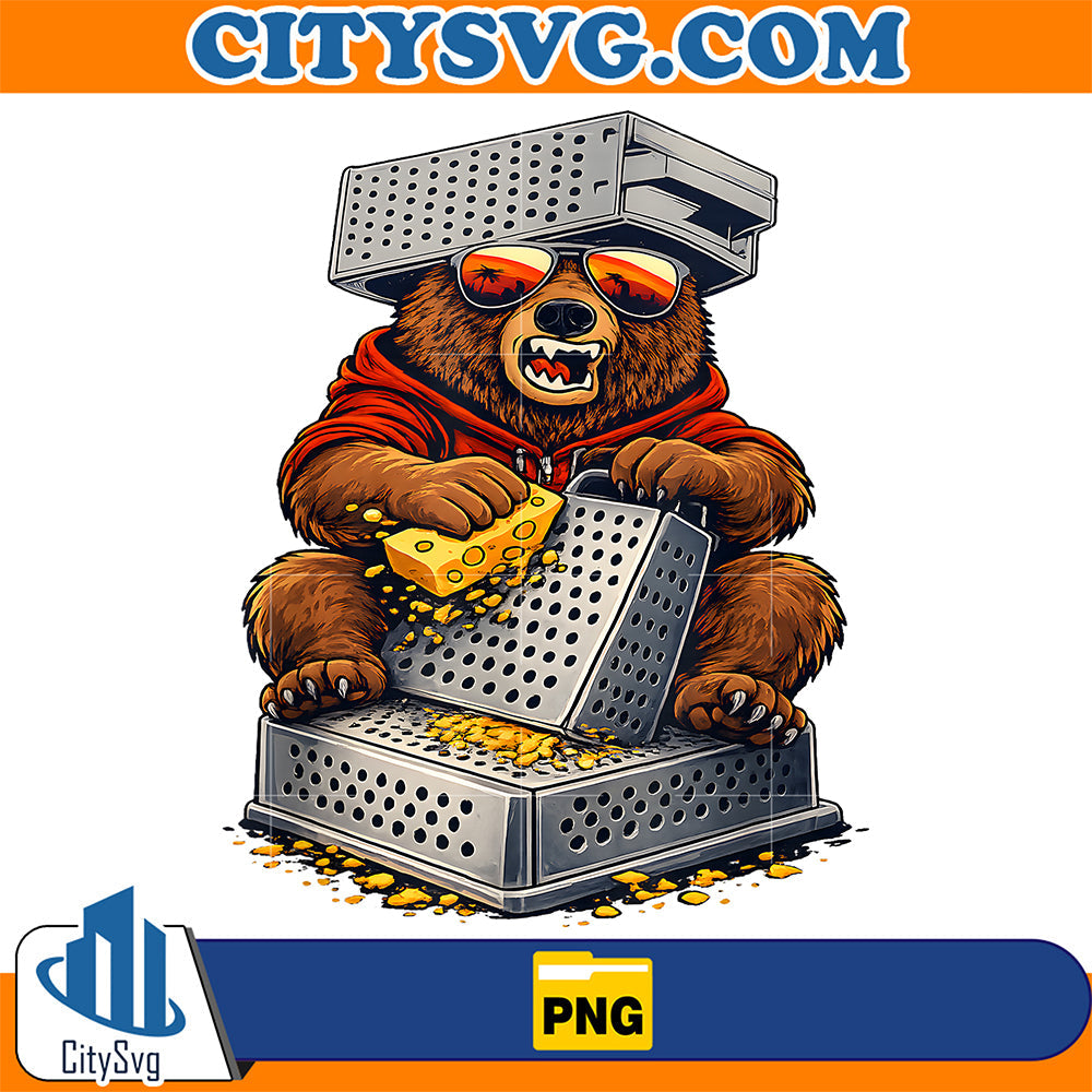 Bear-With-Cheese-Grater-Hat-And-Sunglasses-Png-1