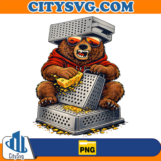 Bear-With-Cheese-Grater-Hat-And-Sunglasses-Png-1