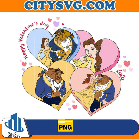 BeautyAndTheBeastHeartHappyValentine_sDayPng