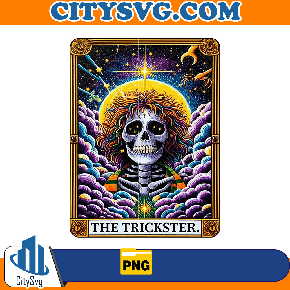 Horror tarot card Beetlejuice The Trickster Png