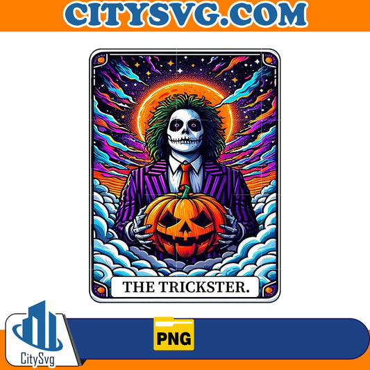 Horror tarot card Beetlejuice The Trickster Png