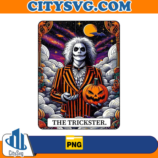 Horror tarot card Beetlejuice The Trickster Png