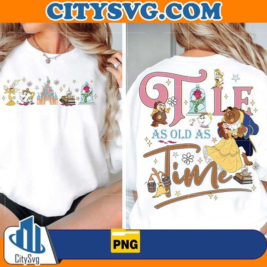 Belle Princess Tale as old as time Png CitySvg