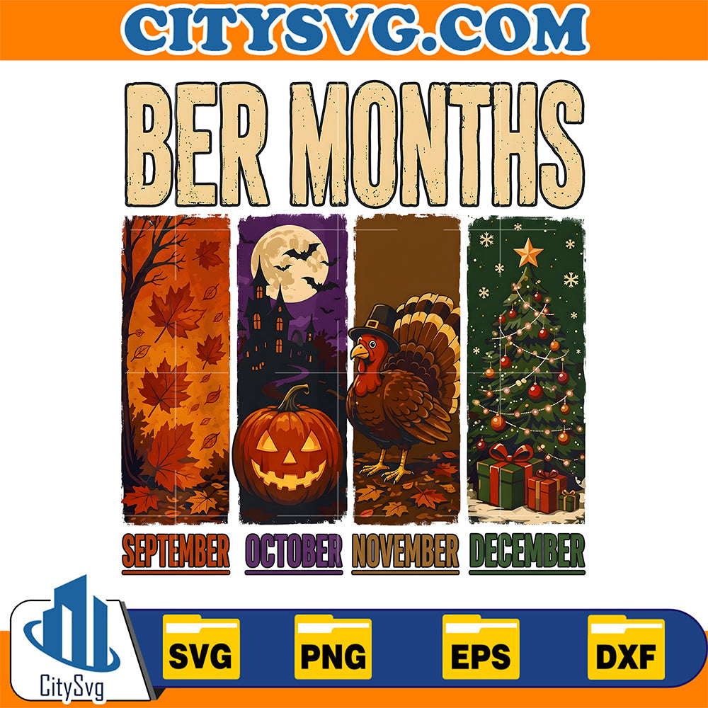 Ber-Months-Season-Fall-Halloween-Thanksgiving-Christmas-Svg