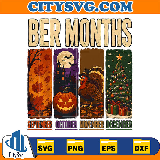 Ber-Months-Season-Fall-Halloween-Thanksgiving-Christmas-Svg