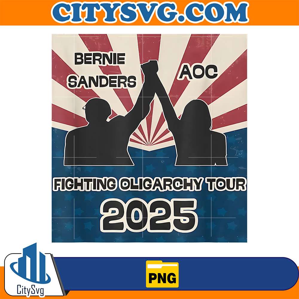 Bernie-Sanders-AOC-Fighting-Oligarchy-Tour-2025-Png