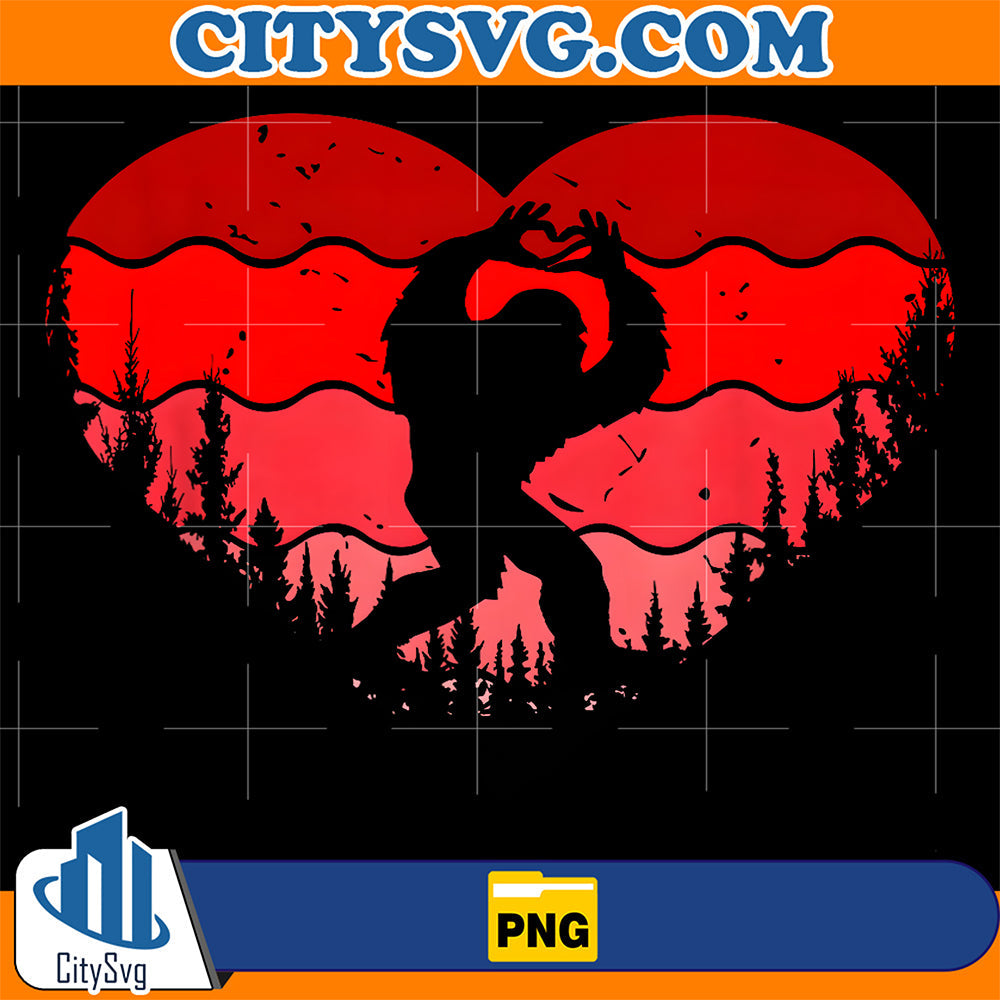 Bigfoot-Heart-Valentine-Png-Cute-Sasquatch-Love-Png