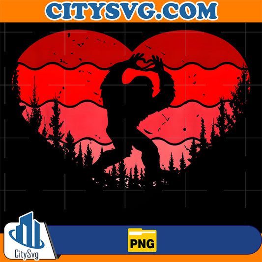 Bigfoot-Heart-Valentine-Png-Cute-Sasquatch-Love-Png