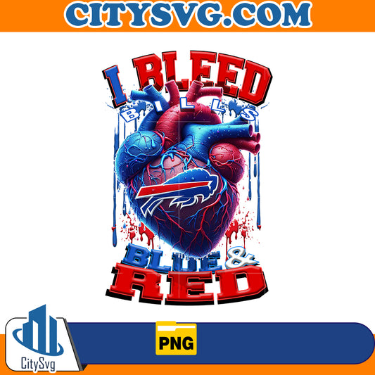 I bleed Blue Red Bills Png