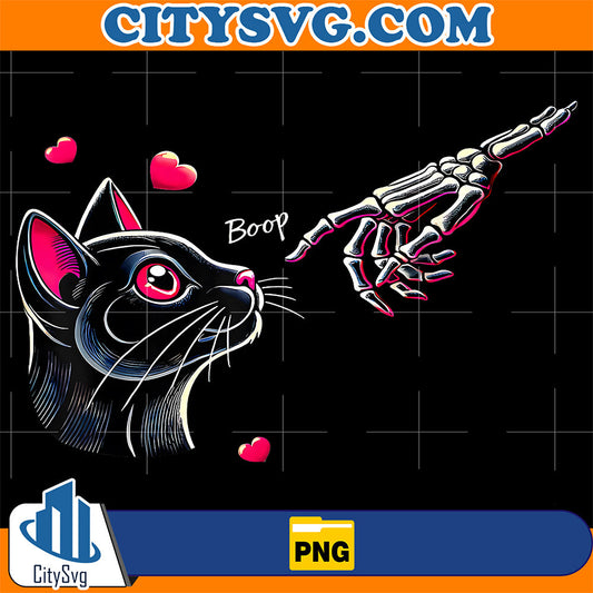 Black-Cat-Skeleton-Hand-Boop-Png-Cute-Spooky-Valentine-Cat-Png