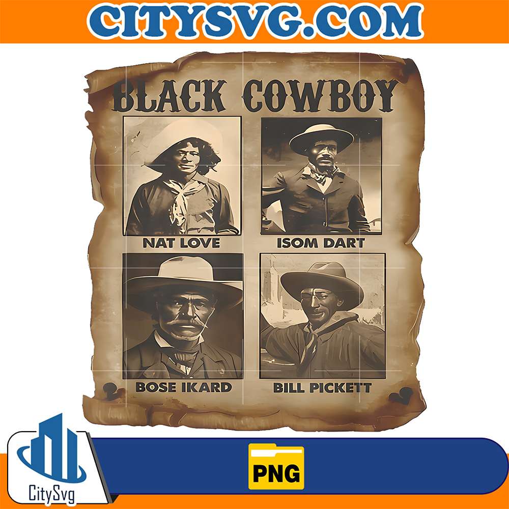 Black-Cowboy-Western-Rodeo-Melanin-Black-History-Texas-Png