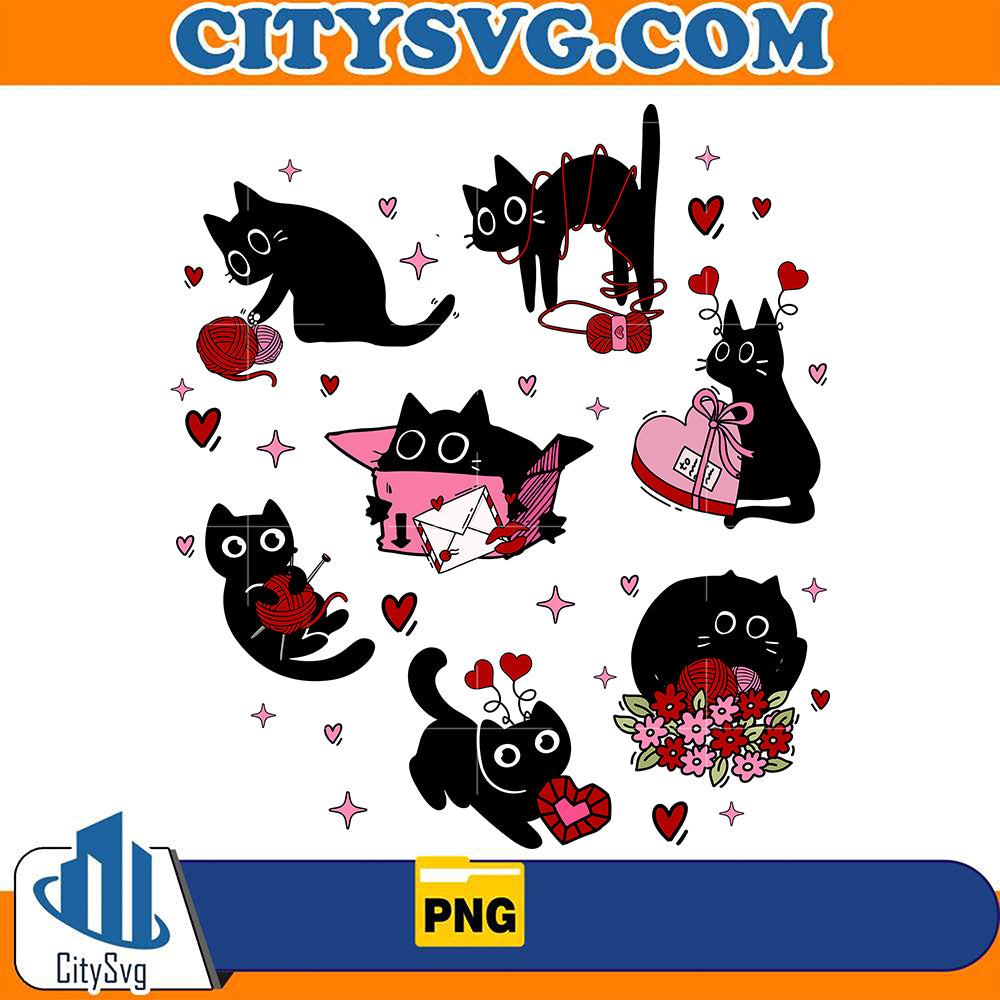 BlackCatValentinePng