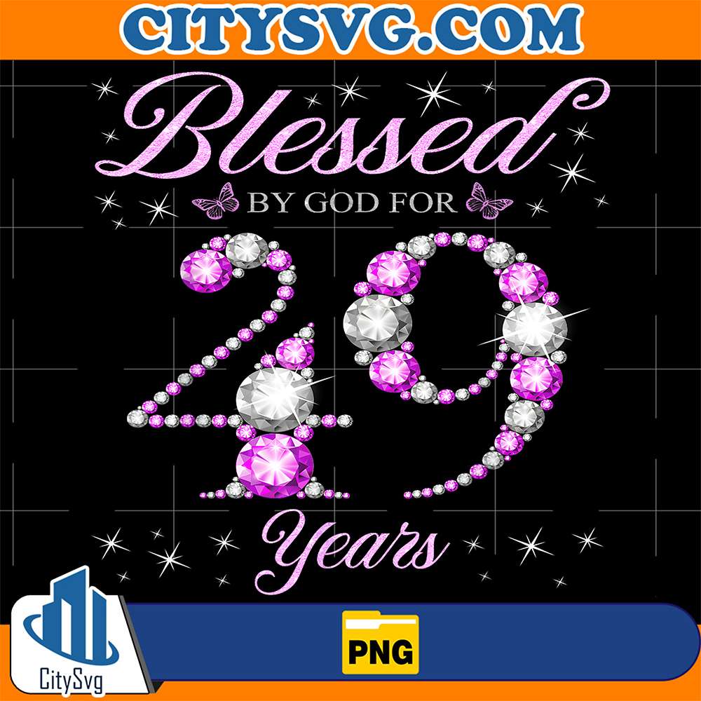 Blessed-By-God-For-49-Years-Old-49th-Birthday-Party-Png