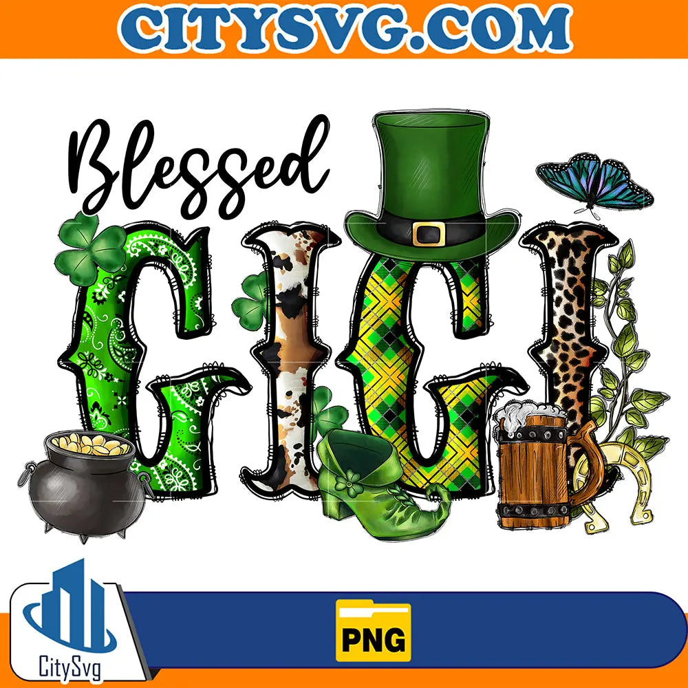BlessedGigiStPatricksDaySublimationPng
