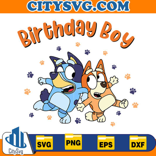 BluEy Happy Birthday Boy svg