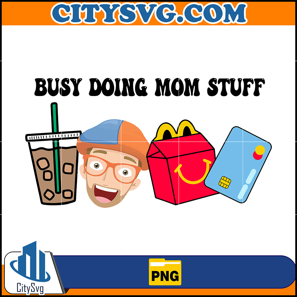 BlueBlueBusyDoingMomStuffPNG_BlippiPngBlueFamilyPNG