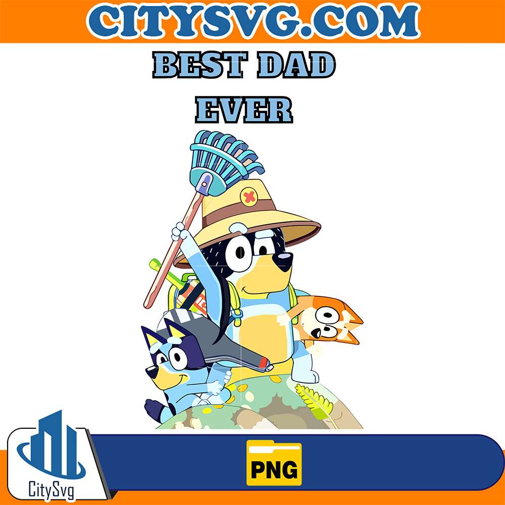 Bluey-Dad-Best-Dad-Ever-Best-Png
