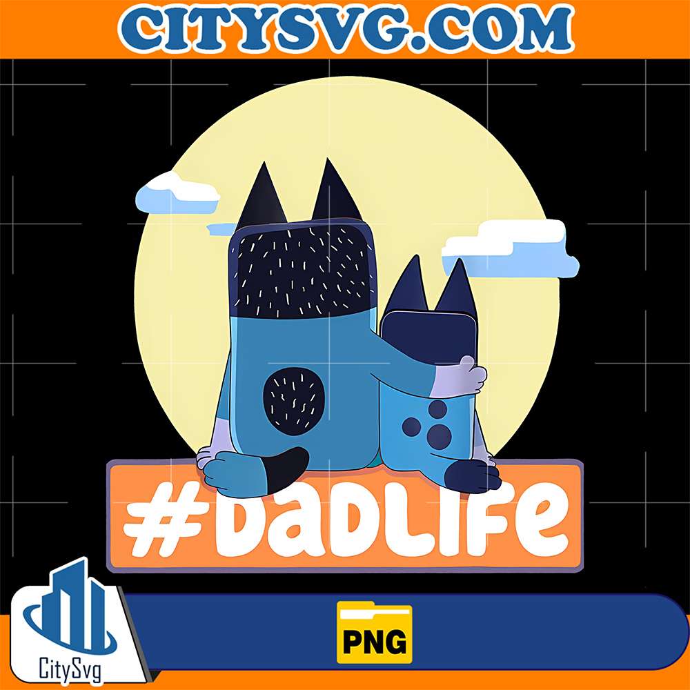 Bluey-Dadlife-Dad-And-Son-Best-Png