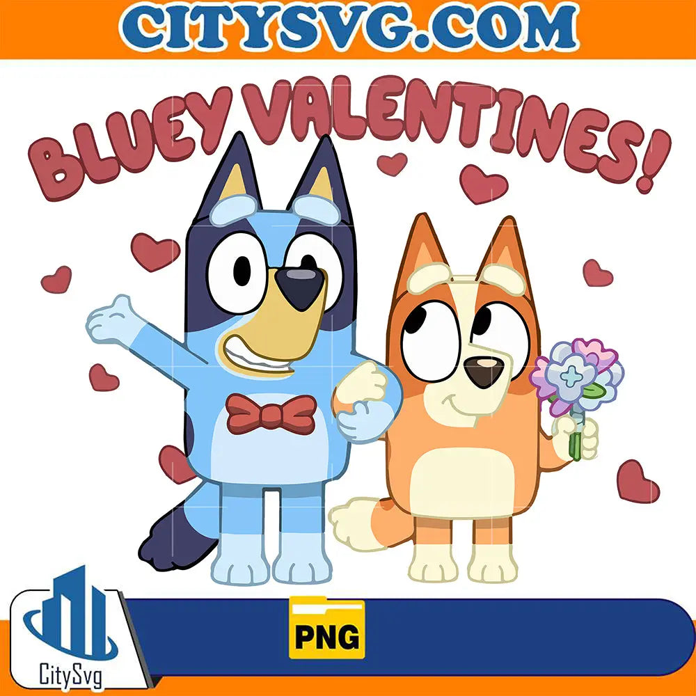 BlueyAndBingoValentinesPng