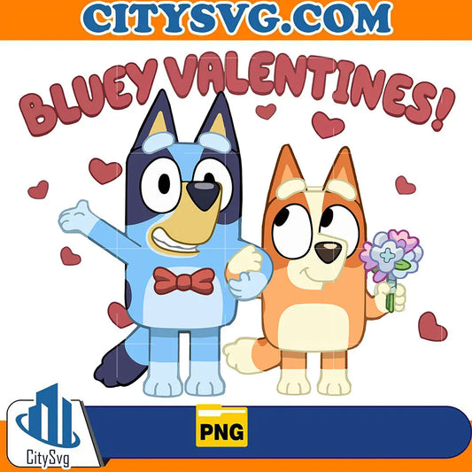 BlueyAndBingoValentinesPng