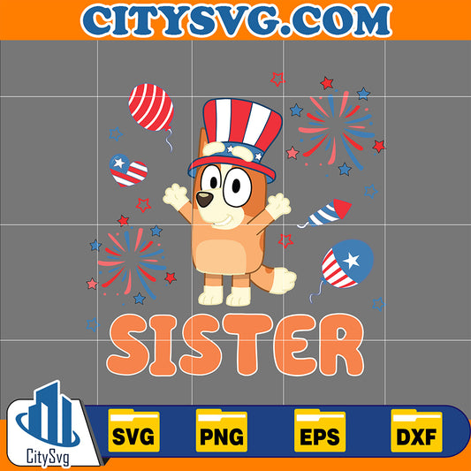 BlueyBingoSister4thOfJulySvg