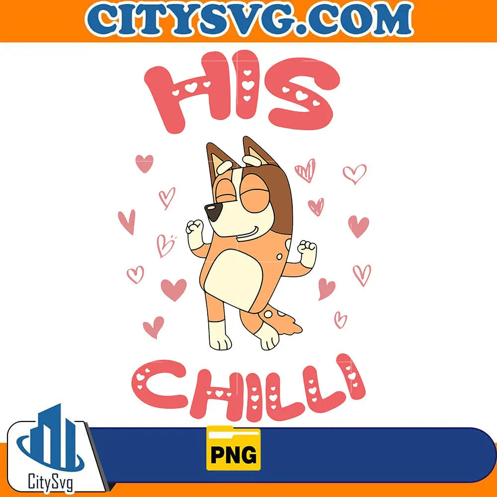 BlueyDogHisChilliValentinePng