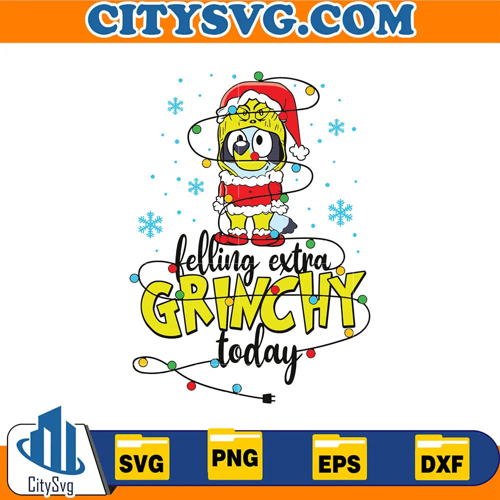 BlueyFeelingExtraGrinchyTodayLightChristmasSvg1