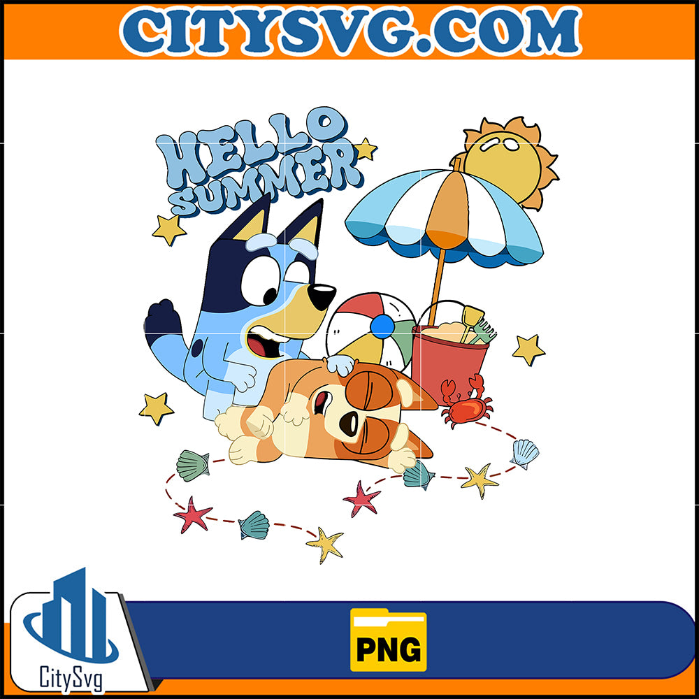 Bluey Hello Summer Png, Bluey Summer Png, Grannies Bluey Png, Bluey Bi ...