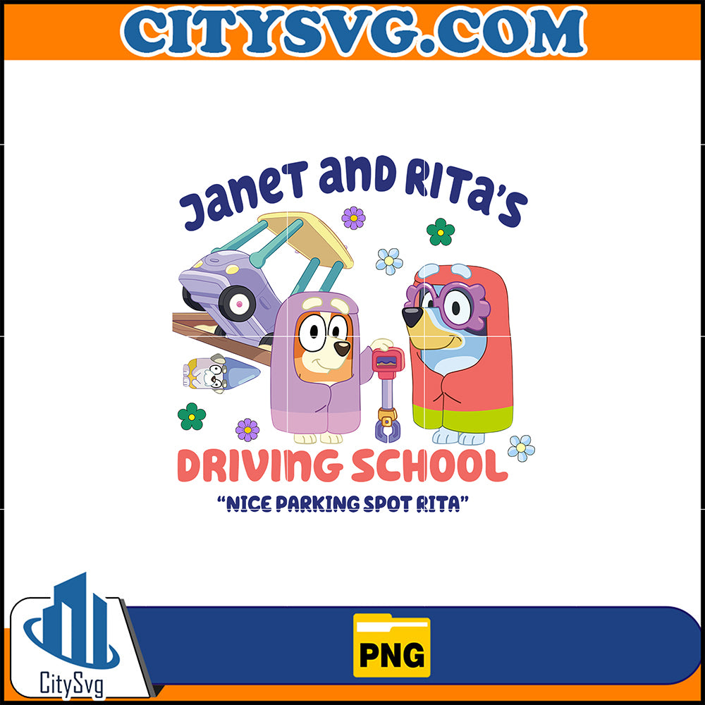 BlueyJanetandRitaDrivingSchoolPng