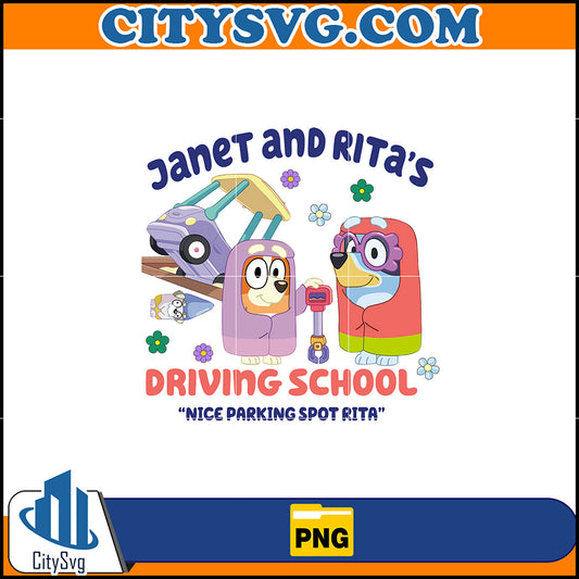 BlueyJanetandRitaDrivingSchoolPng