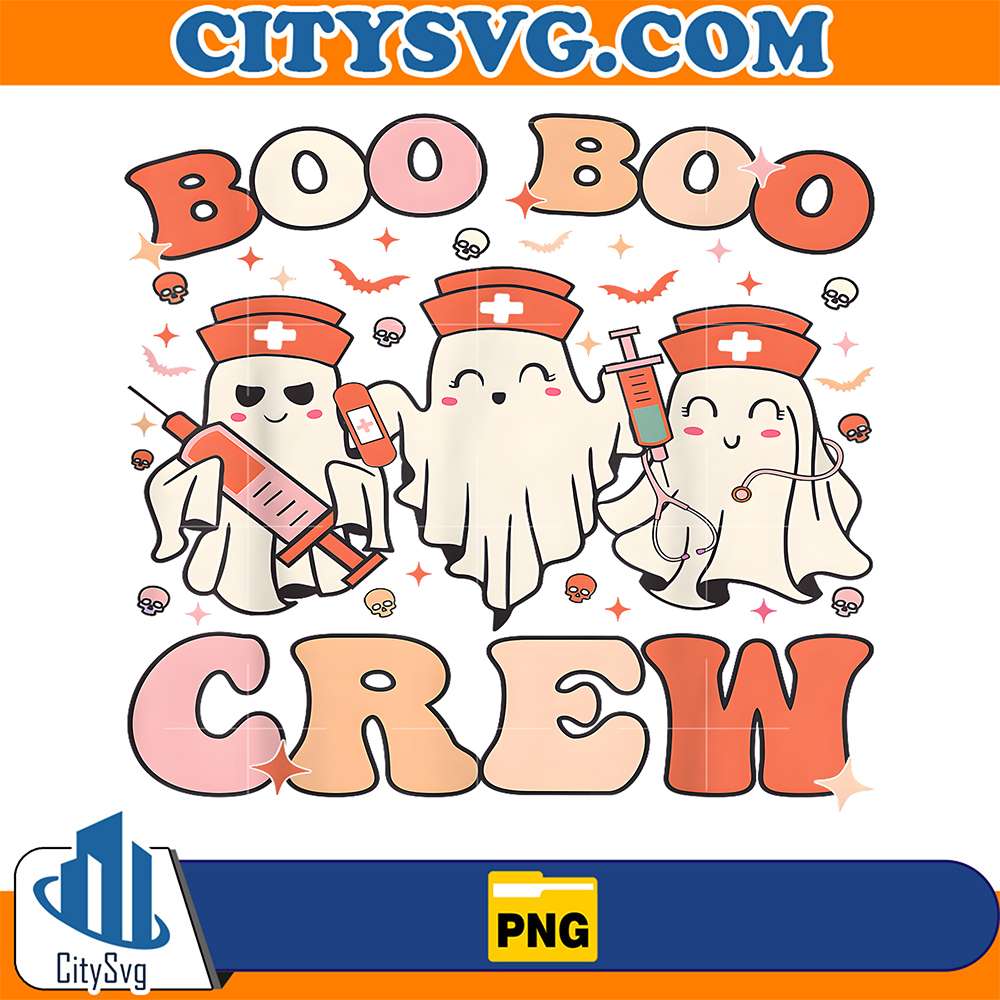 Boo-Boo-Crew-Nurse-Halloween-Nurse-Ghost-Women-Halloween-Png