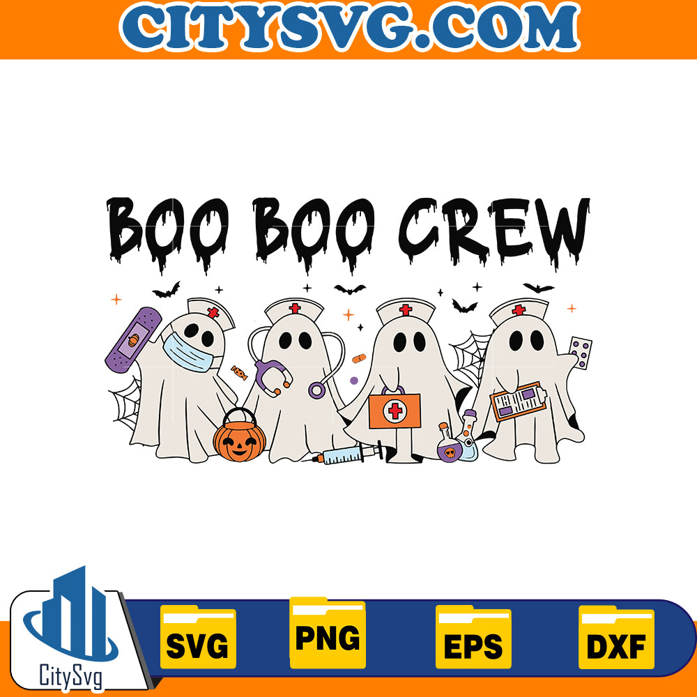 Boo Boo crew Nurse Halloween Svg