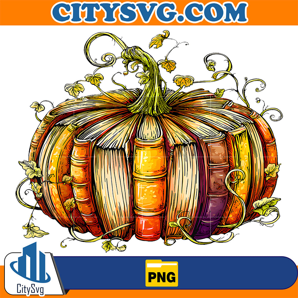 Books-Pumpkins-Vintage-Library-Thanksgiving-Fall-Teacher-Png