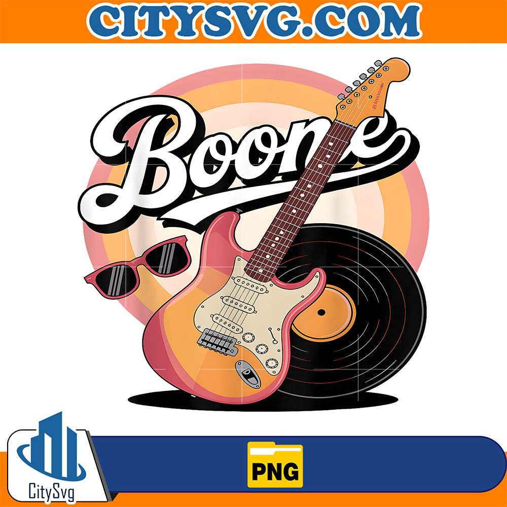 Boone-Personalized-Name-Vintage-Retro-Guitar-Vinyl-Sunglasses-Png