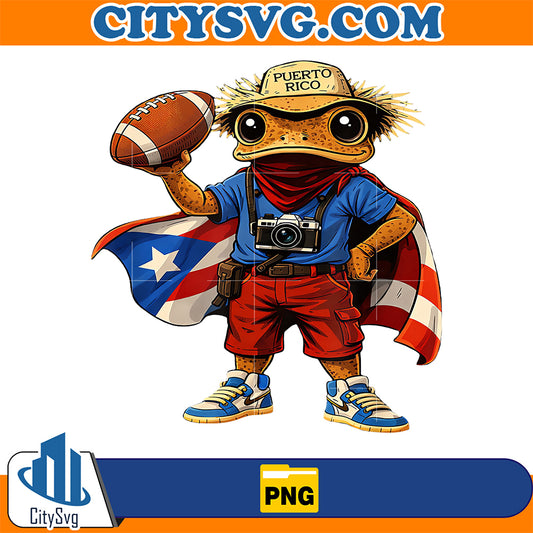 Boricua-Coqui-Frog-Puerto-Rico-Football-Png