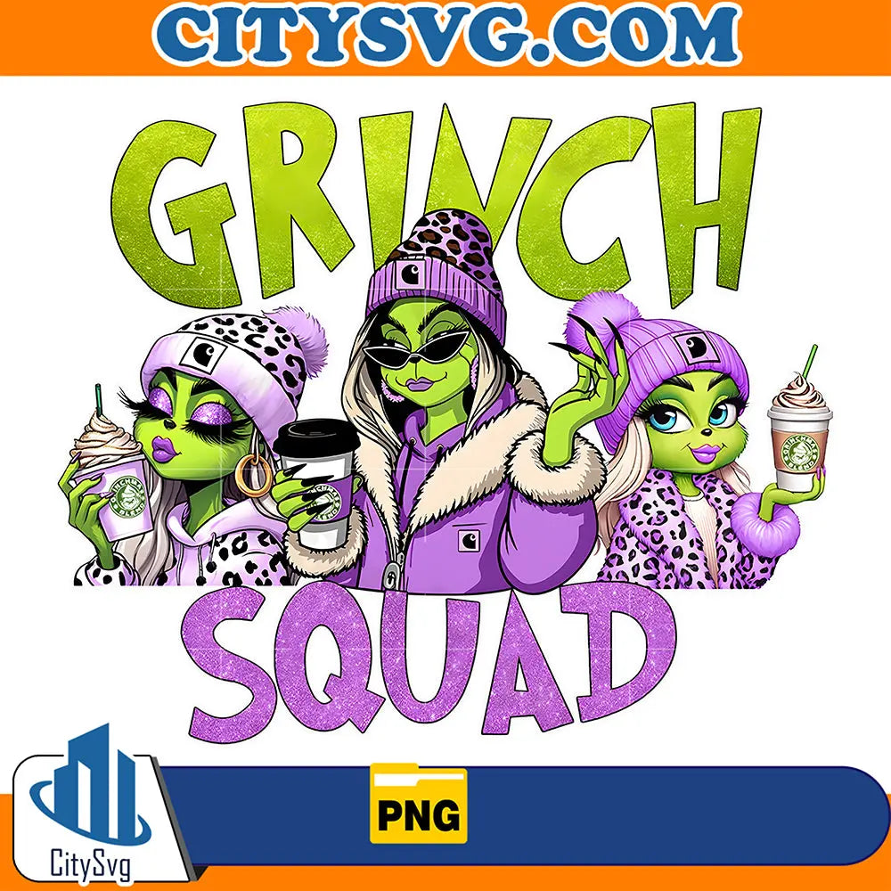 BoujeeLeopardPurpleGrinchSquadPng