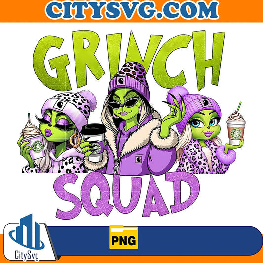 BoujeeLeopardPurpleGrinchSquadPng