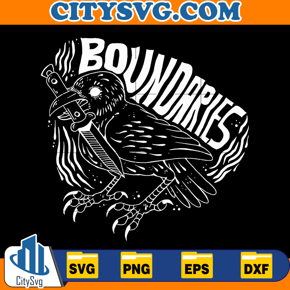 Boundaries Crow with a Knife Svg