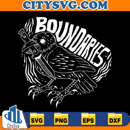 Boundaries Crow with a Knife Svg