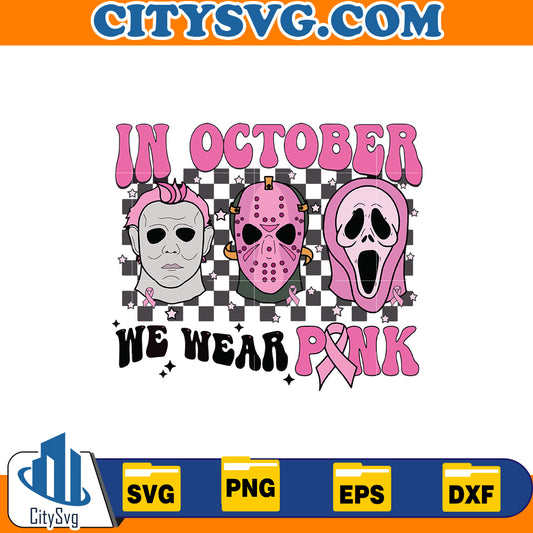 Breast Cancer Awareness Halloween Svg