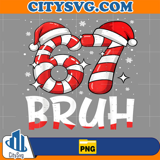 Bruh-67-Six-Seven-67-Meme-Christmas-Candy-Cane-Png