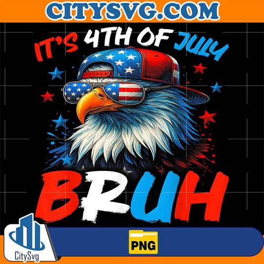 Bruh-It-s-4th-Of-July-Bald-Eagle-Png