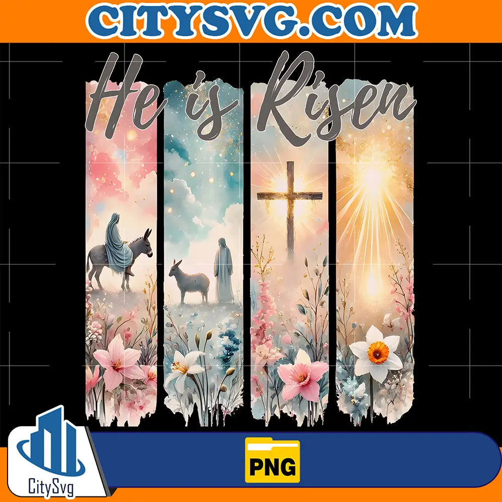BrushStrokeJesusHeIsRisenPng