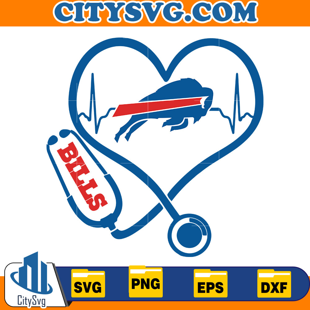 Heart Buffalo Bills Svg